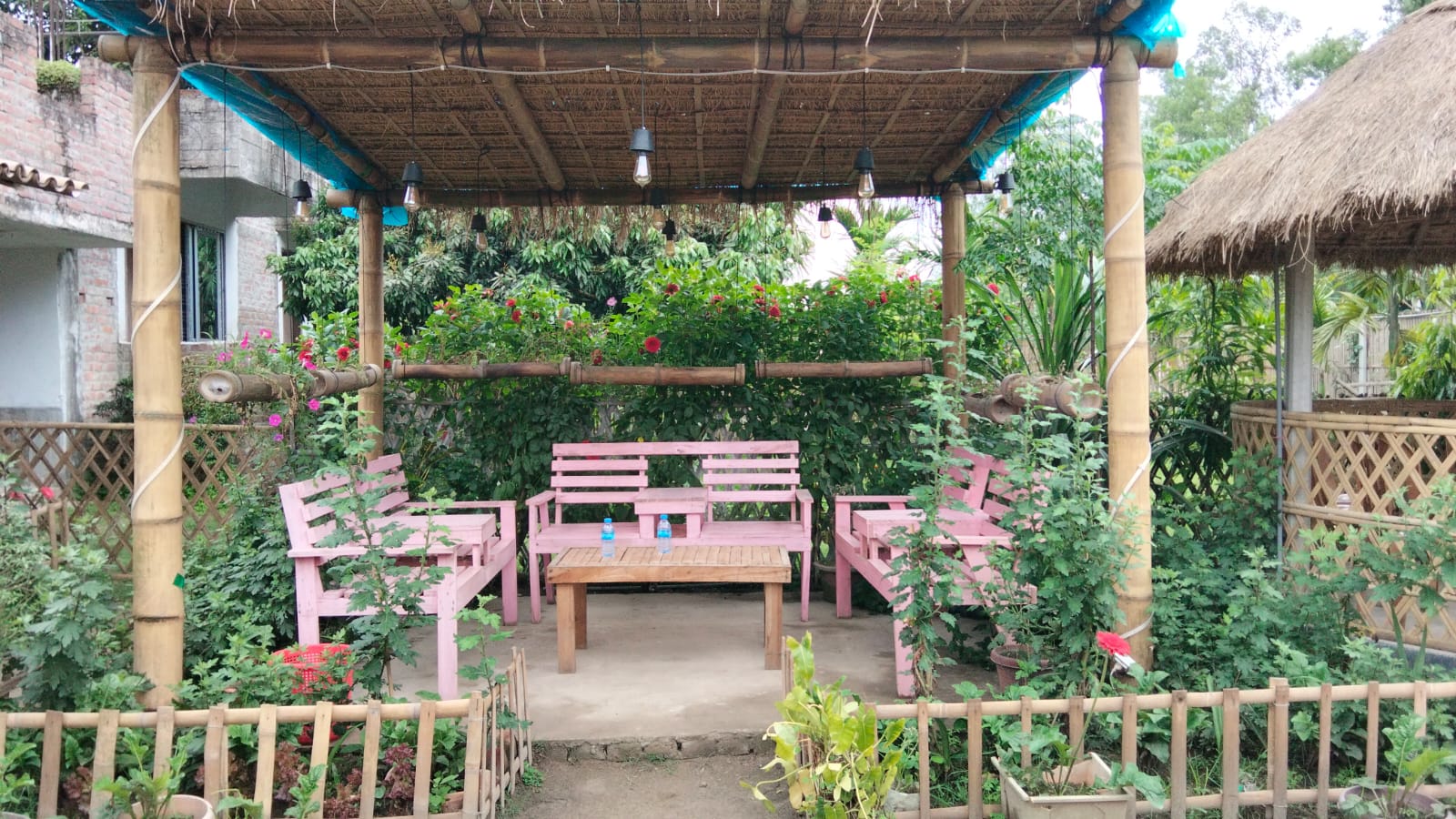 View of Traditional Bamboo Eco-Huts - Slide 2